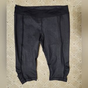 Lululemon Dignity Crop Black Slub Denim Size 12
